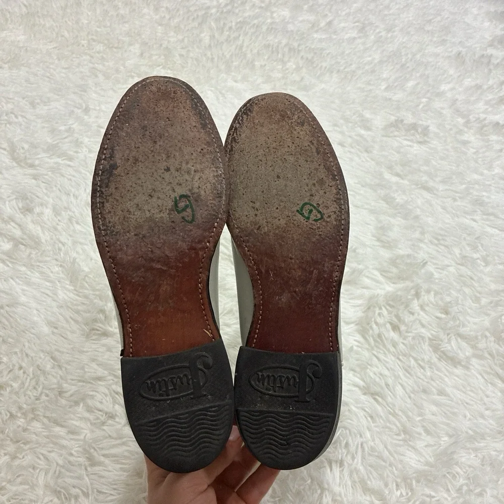 Vintage women's Justin metallic gray leather roper cowboy boots Size 6 - Picture 2 of 7